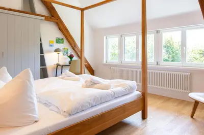 Ein Bett oder Betten in einem Zimmer der Unterkunft Kuhleger