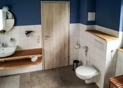 Ein Badezimmer in der Unterkunft Ferien unnern Appelboom (80m2 Wohnung mit großem Garten)