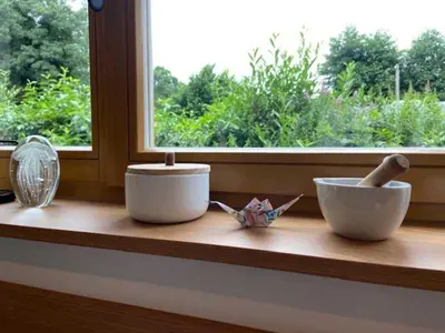 Ein Garten an der Unterkunft Ferienhaus angelangt - Prerow