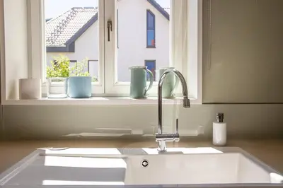 Ein Badezimmer in der Unterkunft Kapitänshaus Luv & Lee
