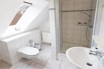 Ein Badezimmer in der Unterkunft Buchenpark - Darß Glück