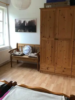 Ein Sitzbereich in der Unterkunft Ferienwohnung Rubitz
