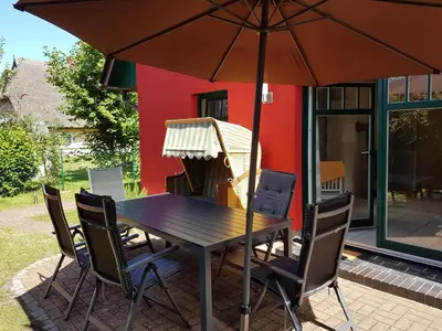 Ein Patio oder anderer Außenbereich in der Unterkunft Haus Sonnenwind