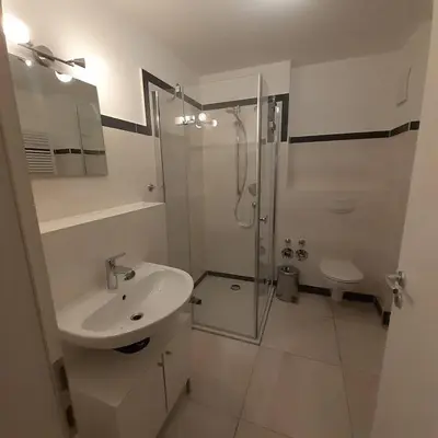 Ein Badezimmer in der Unterkunft Kranichidyll