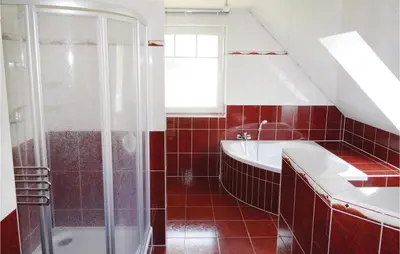 Ein Badezimmer in der Unterkunft Ferienhaus Bauernreihe N