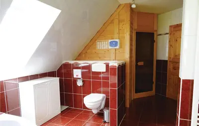 Ein Badezimmer in der Unterkunft Ferienhaus Bauernreihe N