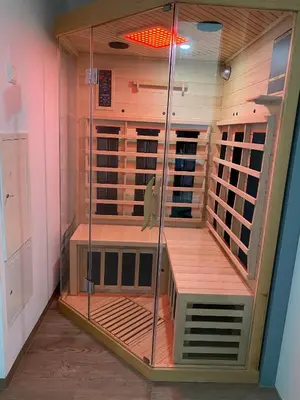 Ein Etagenbett oder Etagenbetten in einem Zimmer der Unterkunft Meehrblick