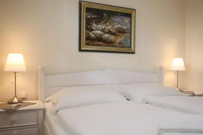 Ein Bett oder Betten in einem Zimmer der Unterkunft Sanddornperle