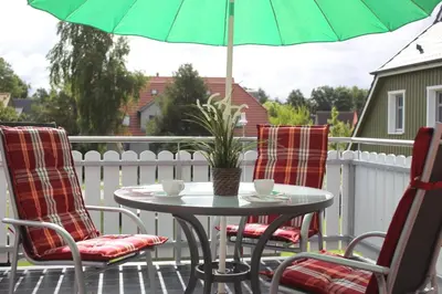 Ein Balkon oder eine Terrasse in der Unterkunft Sanddornperle