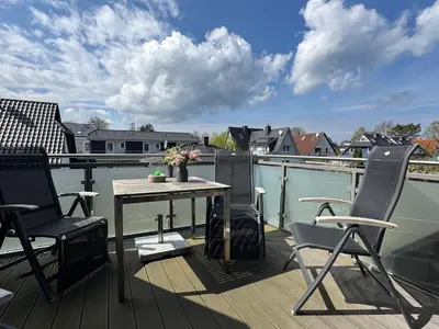 Ein Balkon oder eine Terrasse in der Unterkunft Zeesen Kate