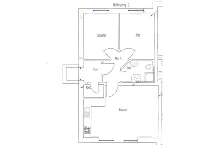 Grundriss der Unterkunft Windflüchter