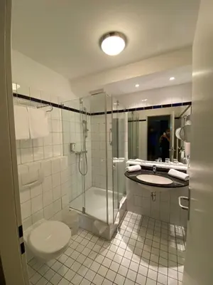 Ein Badezimmer in der Unterkunft Am Kurhaus 325