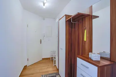 Küche/Küchenzeile in der Unterkunft Ferienwohnung Sanddorn direkt hinter den Dünen