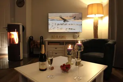 Getränke in der Unterkunft Suite Salzluft mit Sauna
