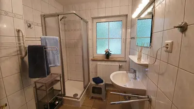 Ein Badezimmer in der Unterkunft Am Deich 30 Strandadler Zingst - a63779