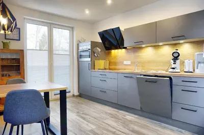 Küche/Küchenzeile in der Unterkunft Haus Seevogel - Suite Kranich - a57544