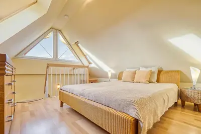 Ein Bett oder Betten in einem Zimmer der Unterkunft Hoppenberg 22, Whg 3