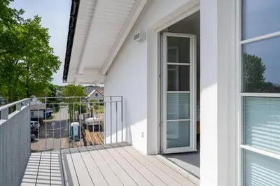 Ein Balkon oder eine Terrasse in der Unterkunft Ostseehaus Ostseehaus 8