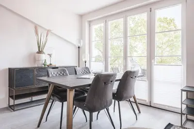 Ein Sitzbereich in der Unterkunft Ostseehaus Ostseehaus 8