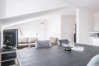 Ein Sitzbereich in der Unterkunft Ostseehaus Ostseehaus 8
