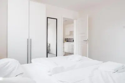 Ein Bett oder Betten in einem Zimmer der Unterkunft Ostseehaus Ostseehaus 2
