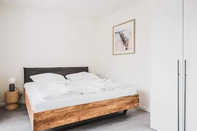 Ein Bett oder Betten in einem Zimmer der Unterkunft Ostseehaus Ostseehaus 2