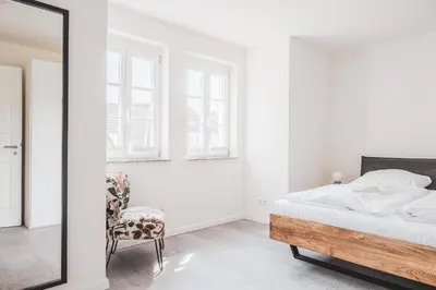 Ein Bett oder Betten in einem Zimmer der Unterkunft Ostseehaus Ostseehaus 2