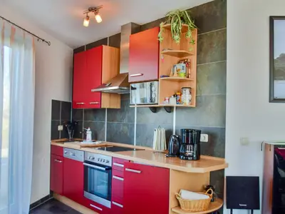 Küche/Küchenzeile in der Unterkunft Ferienhaus Bodden