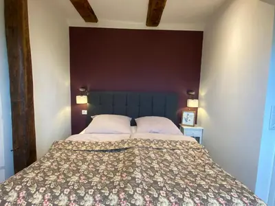 Ein Bett oder Betten in einem Zimmer der Unterkunft Gutshaus Kranichflug