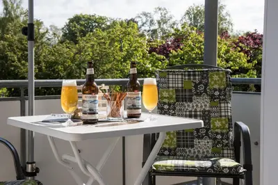 Getränke in der Unterkunft Studio 11 im Haus Stranddistel, modernes Studio im 1 OG fur 2 Personen in Zingst