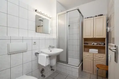 Ein Badezimmer in der Unterkunft Ferienwohnung 