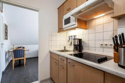 Küche/Küchenzeile in der Unterkunft Ferienwohnung 