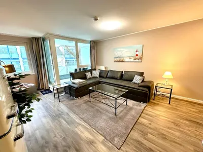 Ein Sitzbereich in der Unterkunft Ferienwohnung 203 Zingst Oase, 50 m zum Strand, TOPLAGE