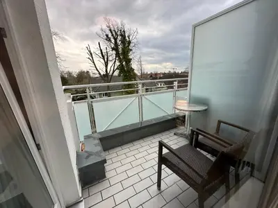 Ein Balkon oder eine Terrasse in der Unterkunft Ferienwohnung 203 Zingst Oase, 50 m zum Strand, TOPLAGE