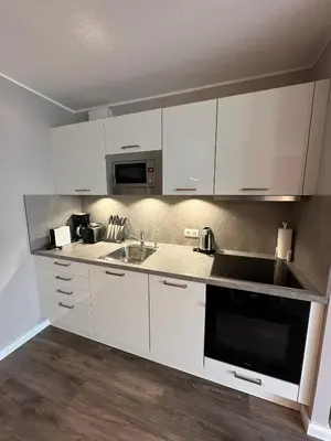 Küche/Küchenzeile in der Unterkunft Ferienwohnung 203 Zingst Oase, 50 m zum Strand, TOPLAGE