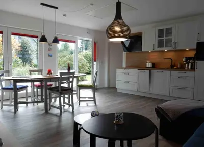 Küche/Küchenzeile in der Unterkunft Haus am Nordstrand 2