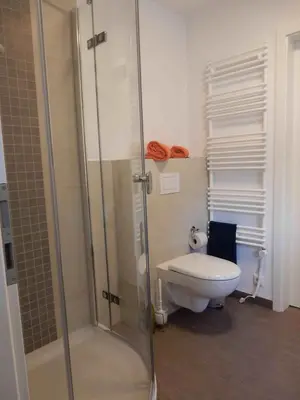 Ein Badezimmer in der Unterkunft Haus am Nordstrand 2