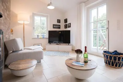 TV/Unterhaltungsangebot in der Unterkunft Ferienwohnung Strandgut Sonnenseite
