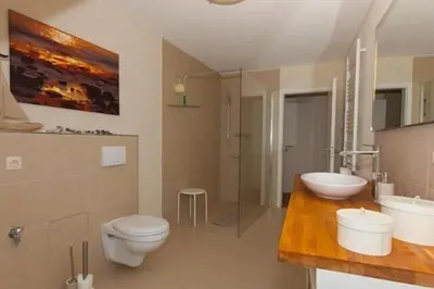 Ein Badezimmer in der Unterkunft Residenz Darssblick