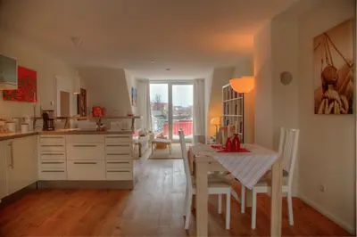 Küche/Küchenzeile in der Unterkunft Residenz Darssblick