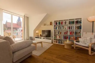 Ein Sitzbereich in der Unterkunft Residenz Darssblick