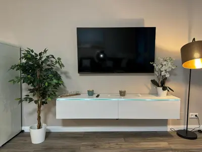 TV/Unterhaltungsangebot in der Unterkunft Ferienwohnung Nr 128 Zur Seebrucke
