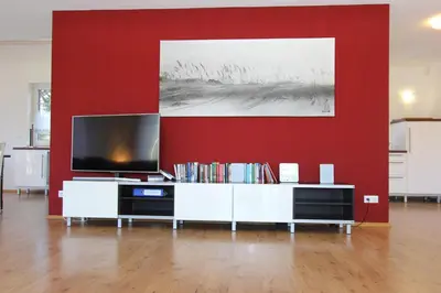 TV/Unterhaltungsangebot in der Unterkunft Ferienhaus 3f
