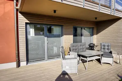 Ein Balkon oder eine Terrasse in der Unterkunft Haus Seevogel - Suite Schwalbe - a64984