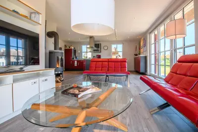 Küche/Küchenzeile in der Unterkunft Ferienhaus Haubenlerche 63 - Haus Marilyn
