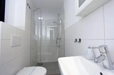 Ein Badezimmer in der Unterkunft Koje im Reethus