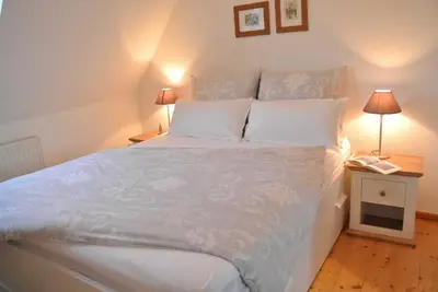 Ein Bett oder Betten in einem Zimmer der Unterkunft FischLANDinSicht