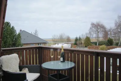 Ein Balkon oder eine Terrasse in der Unterkunft FischLANDinSicht