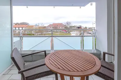 Ein Balkon oder eine Terrasse in der Unterkunft Meeresbrise im Ostseeheilbad Zingst