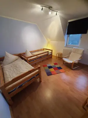 Ein Sitzbereich in der Unterkunft Friedensstraße 41 Wohng 12